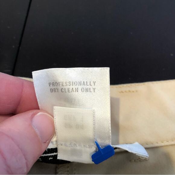St John Collection tan khaki gold zipper high rise pants size 12 - Picture 12 of 15